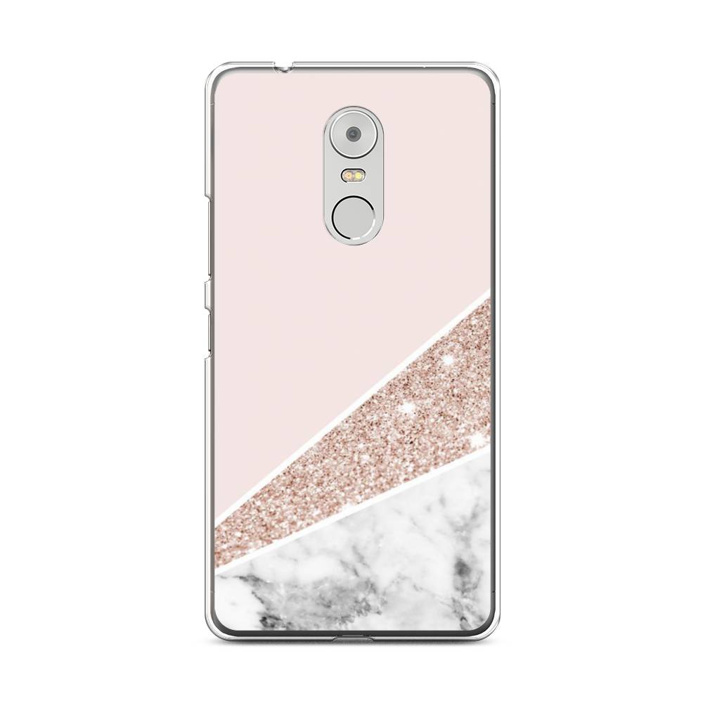 

Чехол на Lenovo K6 Note "Блестящий розовый мрамор", 112250-3