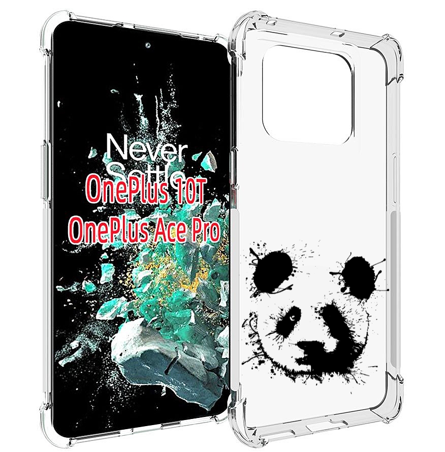 

Чехол MyPads клякса-панда для OnePlus 10T, Прозрачный, Tocco