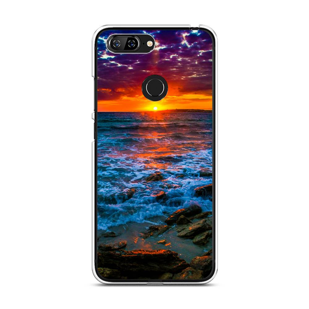 

Чехол на Lenovo S5 "Закат 1", Оранжевый;синий, 112550-2