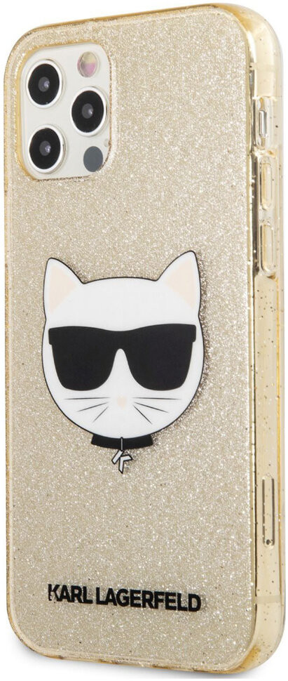 фото Чехол cg mobile karl lagerfeld tpu glitters choupette hard для iphone 12 pro max, золотой