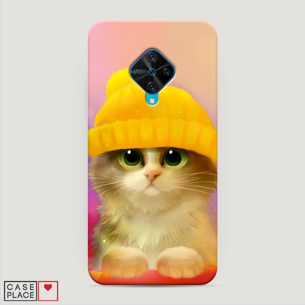 

Пластиковый чехол "Котенок в желтой шапке" на Vivo V17, 261520-1
