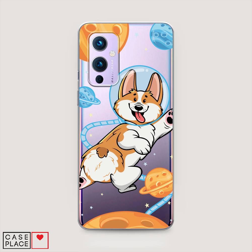 

Чехол на OnePlus 9 LE2113 "Корги-космонавт", Голубой;бежевый;белый, 151450-1