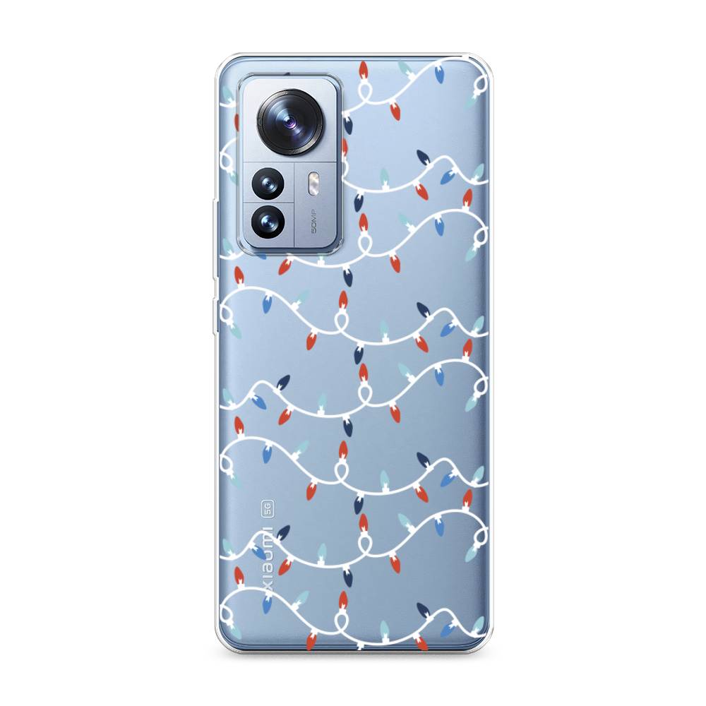 

Чехол на Xiaomi 12 Pro "Разноцветная гирлянда", Белый;красный;синий, 314450-5