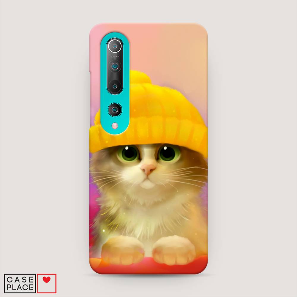

Пластиковый чехол "Котенок в желтой шапке" на Xiaomi Mi 10 Pro, 37820-1