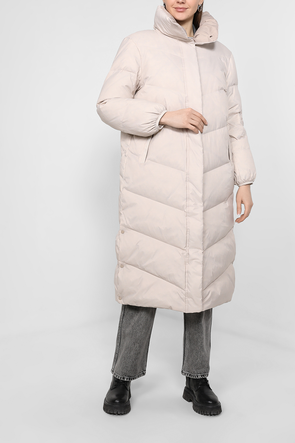 

Пальто женское Esprit Casual 092EE1G316 бежевое L, Бежевый, 092EE1G316