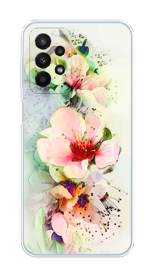 

Чехол на Samsung Galaxy A23 "Нежные цветы", Зеленый;розовый, 2105050-2