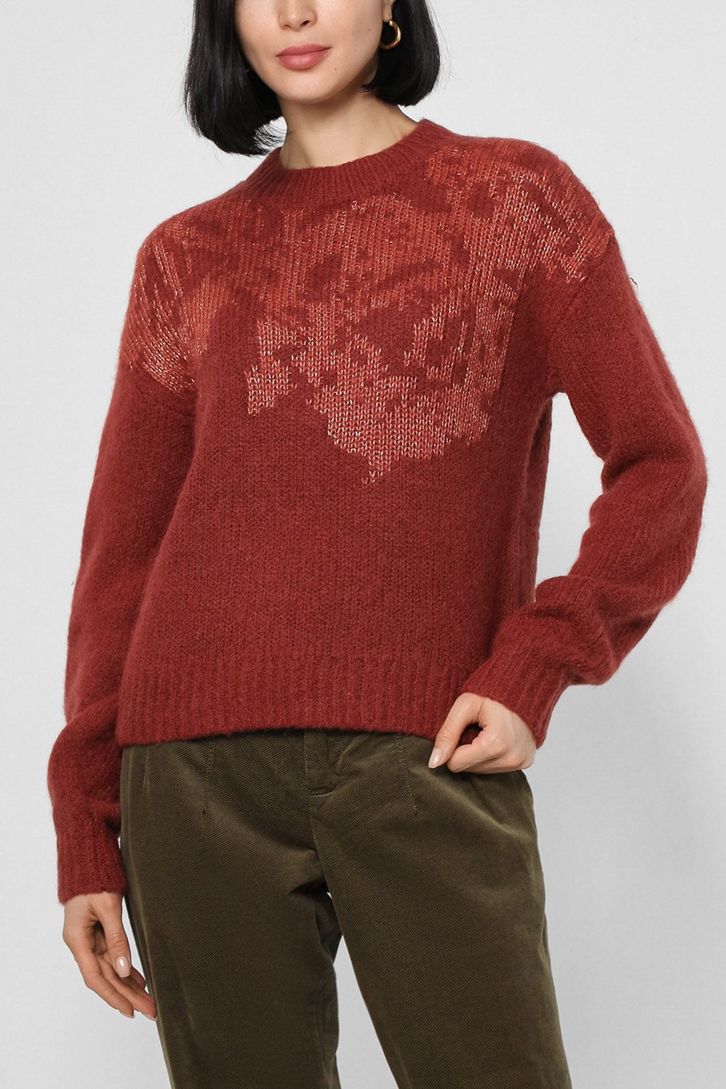 

Джемпер женский Esprit Collection 092EO1I331 бордовый M, 092EO1I331