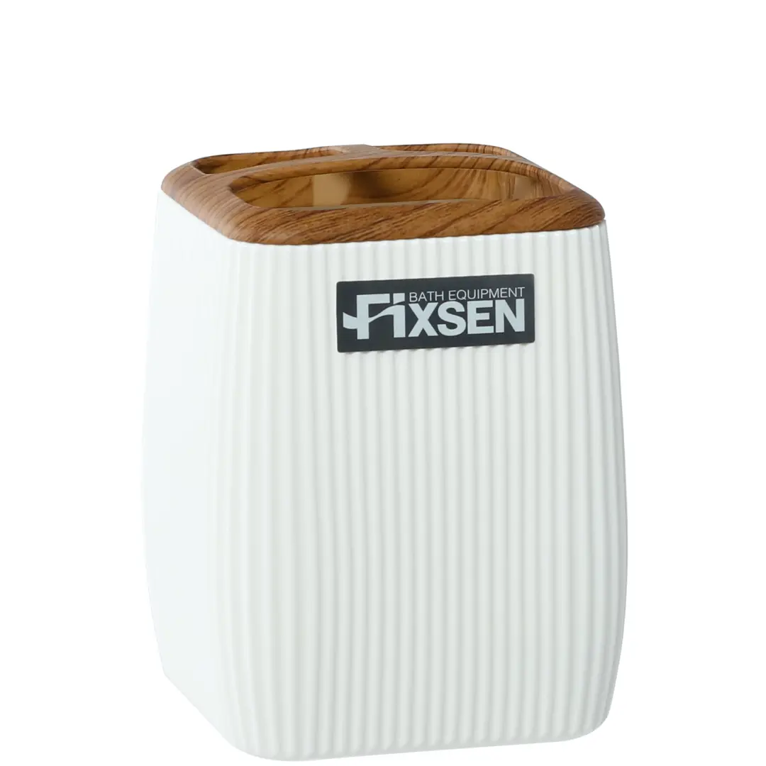 Стакан Fixsen White Wood белый пластик 1138₽