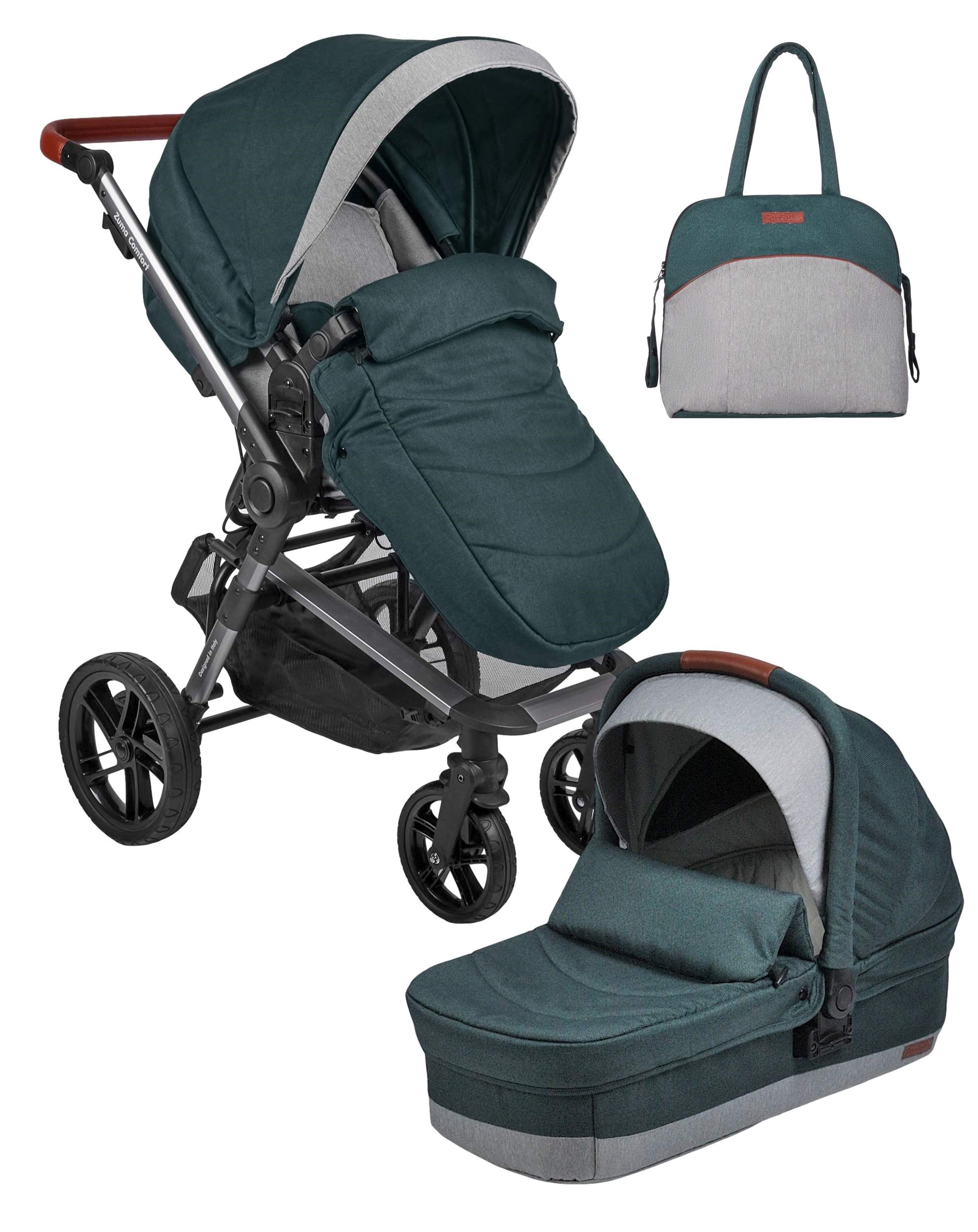 

Коляска модульная 2 в 1 Farfello Zuma Duo Comfort изумрудный ZDC-12, Zuma Duo Comfort