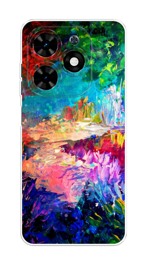 

Чехол на Tecno Spark Go 2024 "Лес-гуашь", Синий;розовый;зеленый, 304650-1