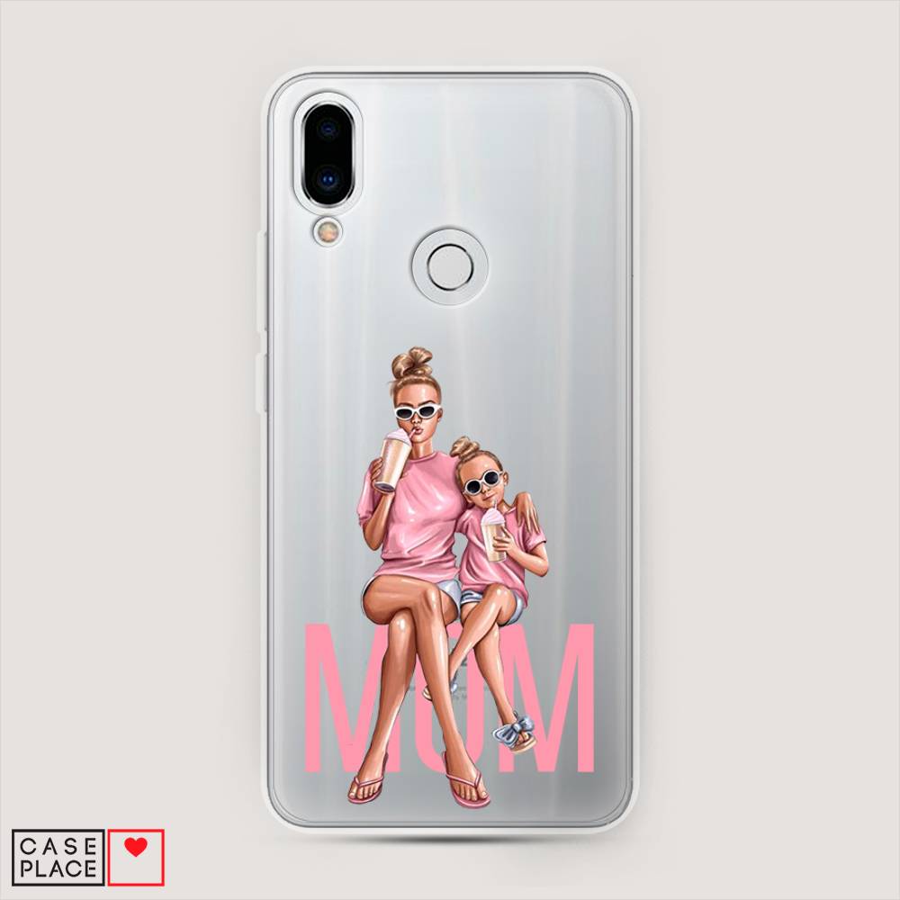 

Чехол Awog на Meizu Note 9 "Lovely mom", Синий;бежевый;розовый, 73350-7