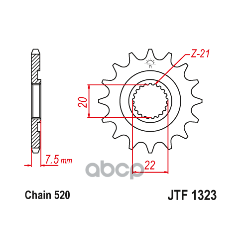 

Звезда Мотоциклетная Jt Jtf1323.12 JT Sprockets арт. JTF1323.12