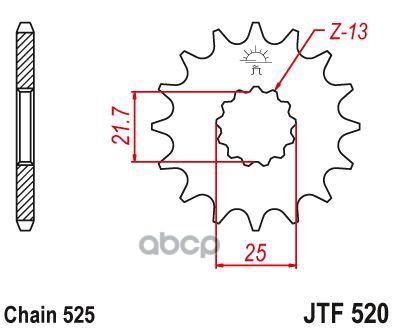 

Звезда Мотоциклетная Jt Jtf520.15 JT Sprockets арт. JTF520.15