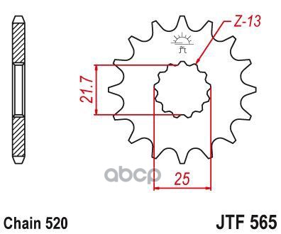 

Звезда Мотоциклетная Jt Jtf565.13sc Самоочищающаяся JT Sprockets арт. JTF565.13SC