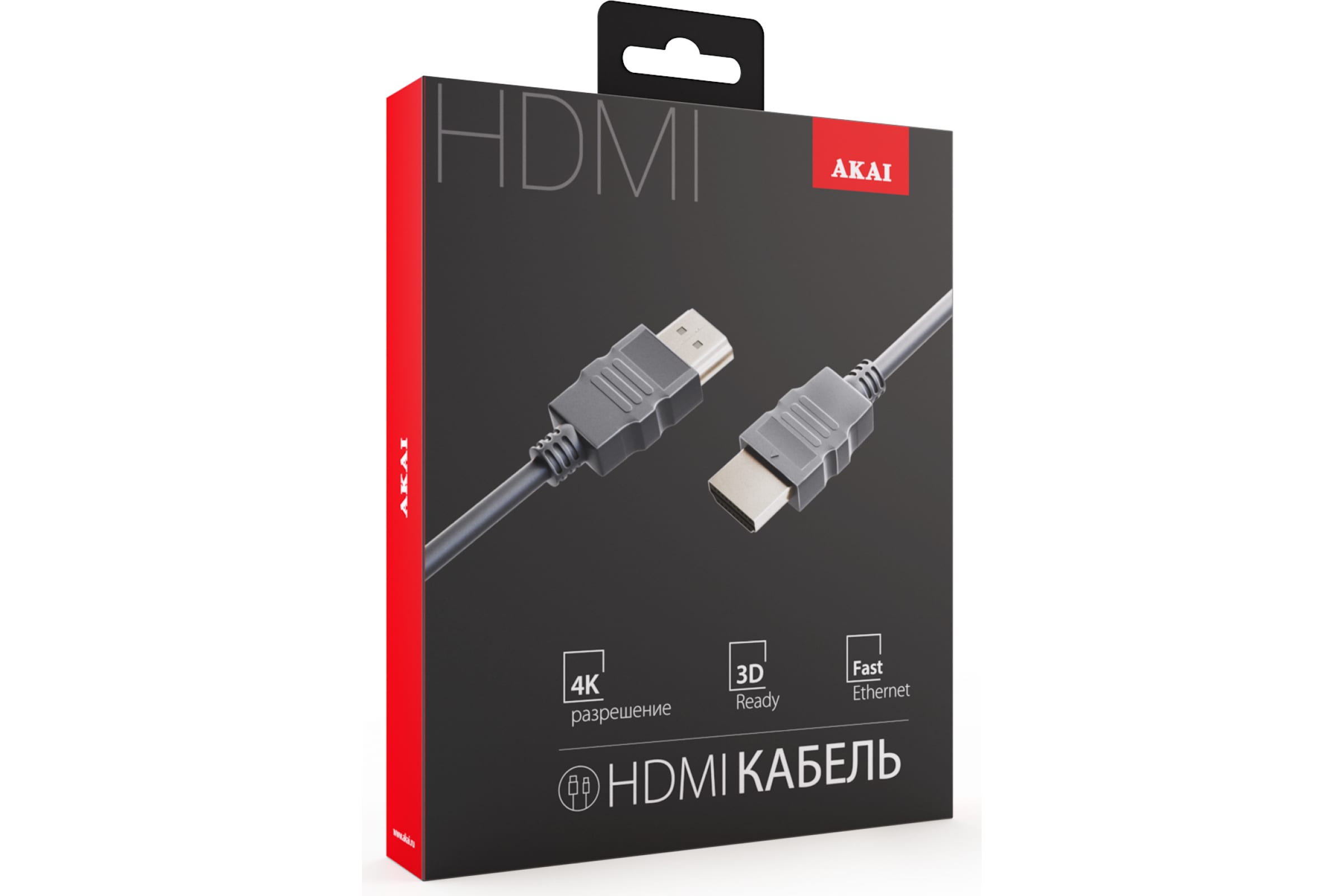 фото Akai hdmi-кабель , ver.1.4, 1м, pvc, черный ce-803b