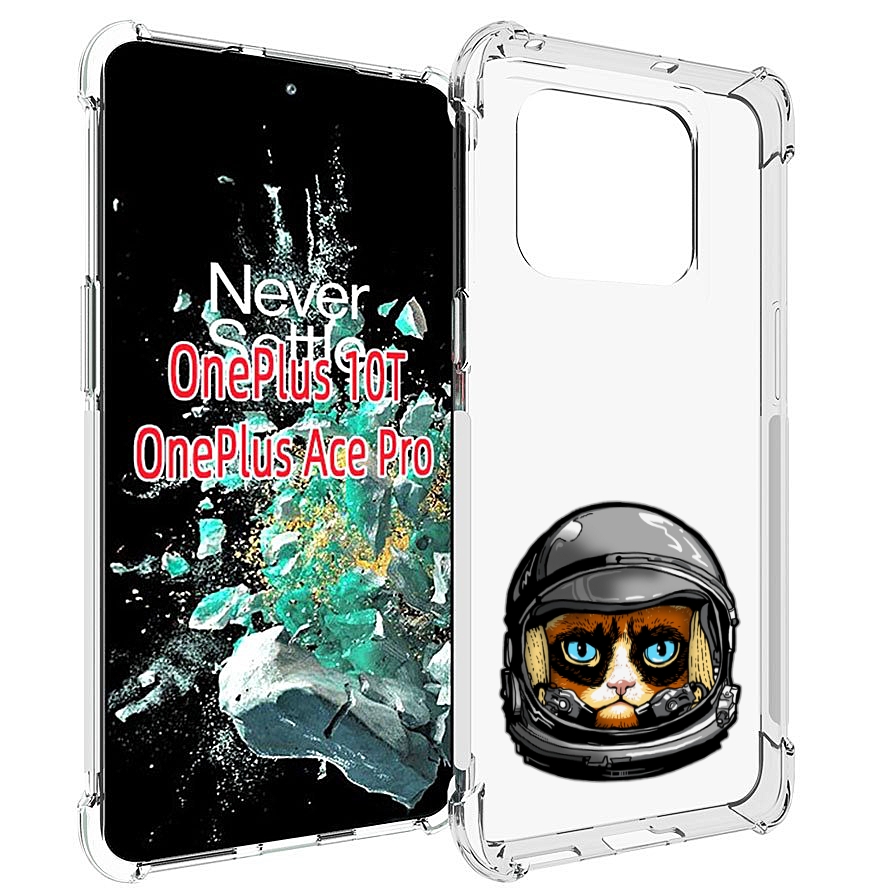 

Чехол MyPads кот космонавт для OnePlus 10T, Прозрачный, Tocco