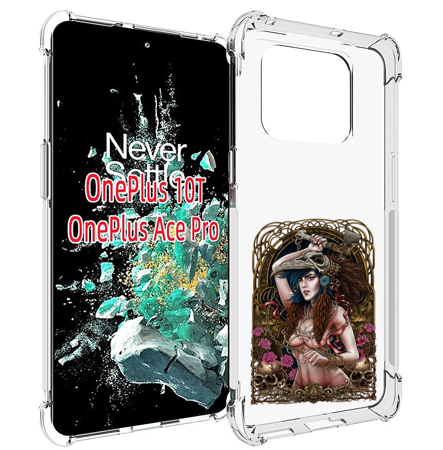 

Чехол MyPads красивая девушка рисунок для OnePlus 10T, Прозрачный, Tocco