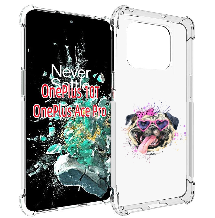 

Чехол MyPads Веселая собака для OnePlus 10T, Прозрачный, Tocco