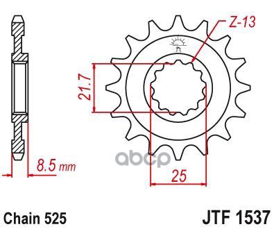 

Звезда Мотоциклетная Jt Jtf1537.17 JT Sprockets арт. JTF1537.17