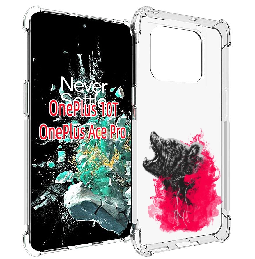 

Чехол MyPads медведь в дымке для OnePlus 10T, Прозрачный, Tocco