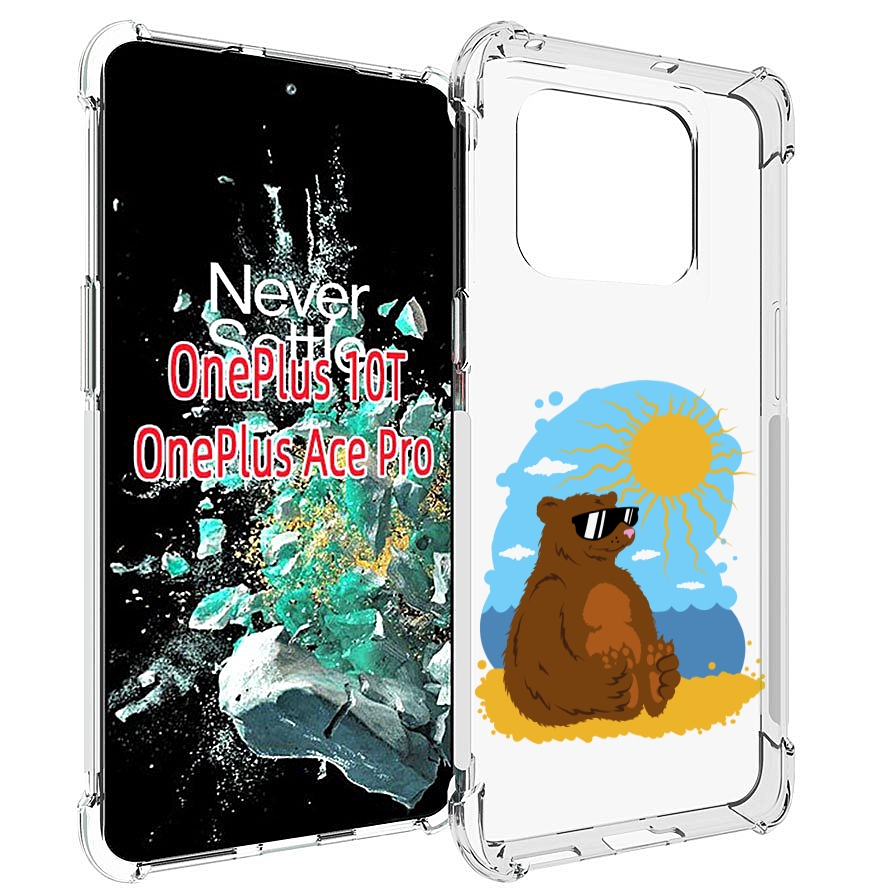 

Чехол MyPads медведь на чиле для OnePlus 10T, Прозрачный, Tocco