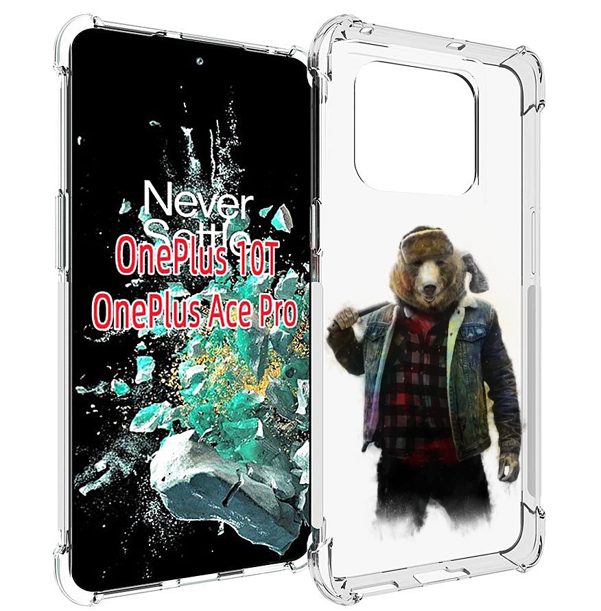 

Чехол MyPads медведь с топором для OnePlus 10T, Прозрачный, Tocco