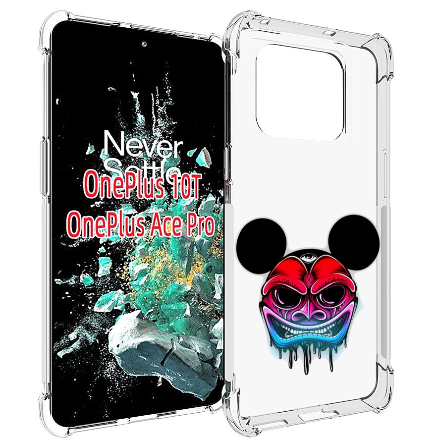 

Чехол MyPads микки в маске для OnePlus 10T, Прозрачный, Tocco