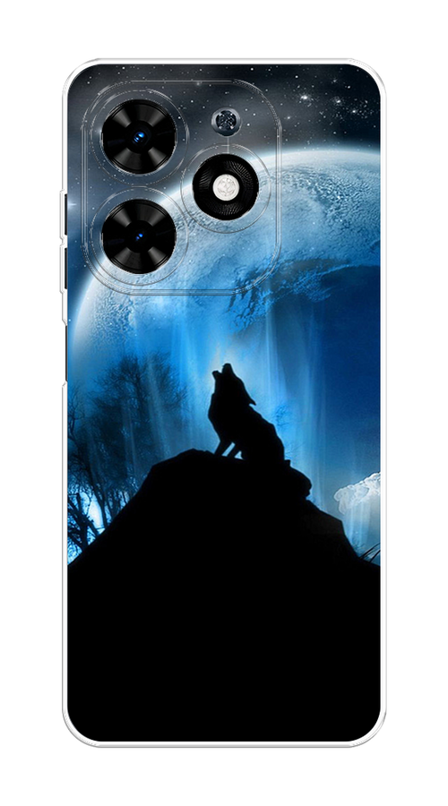 

Чехол на Tecno Spark Go 2024 "Волк 2", Синий;черный;белый, 304650-1