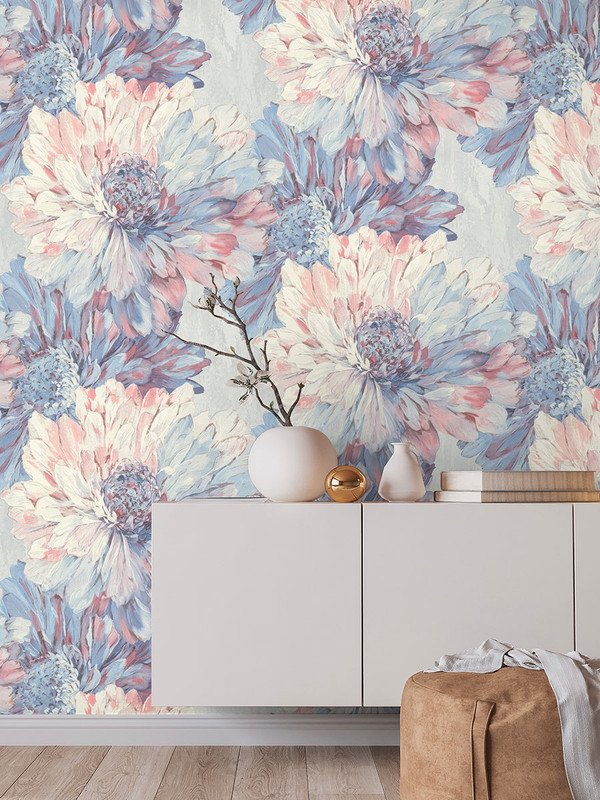 

Обои виниловые на флизелиновой основе Euro Decor Stella 7253-03, Голубой, 7253