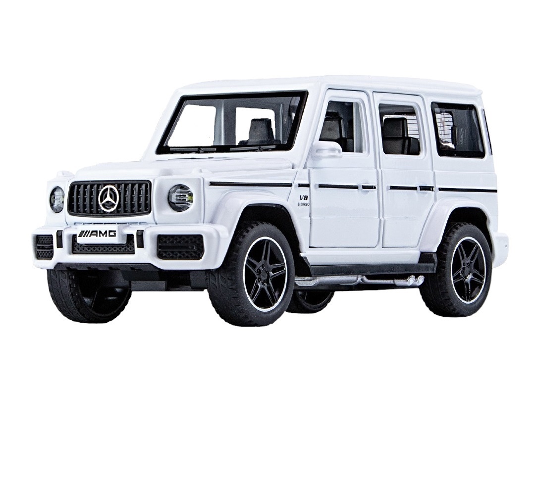 

Модель металлическая MSN Toys Гелик AMG-G63 звук, свет, инерция 1:32 белый