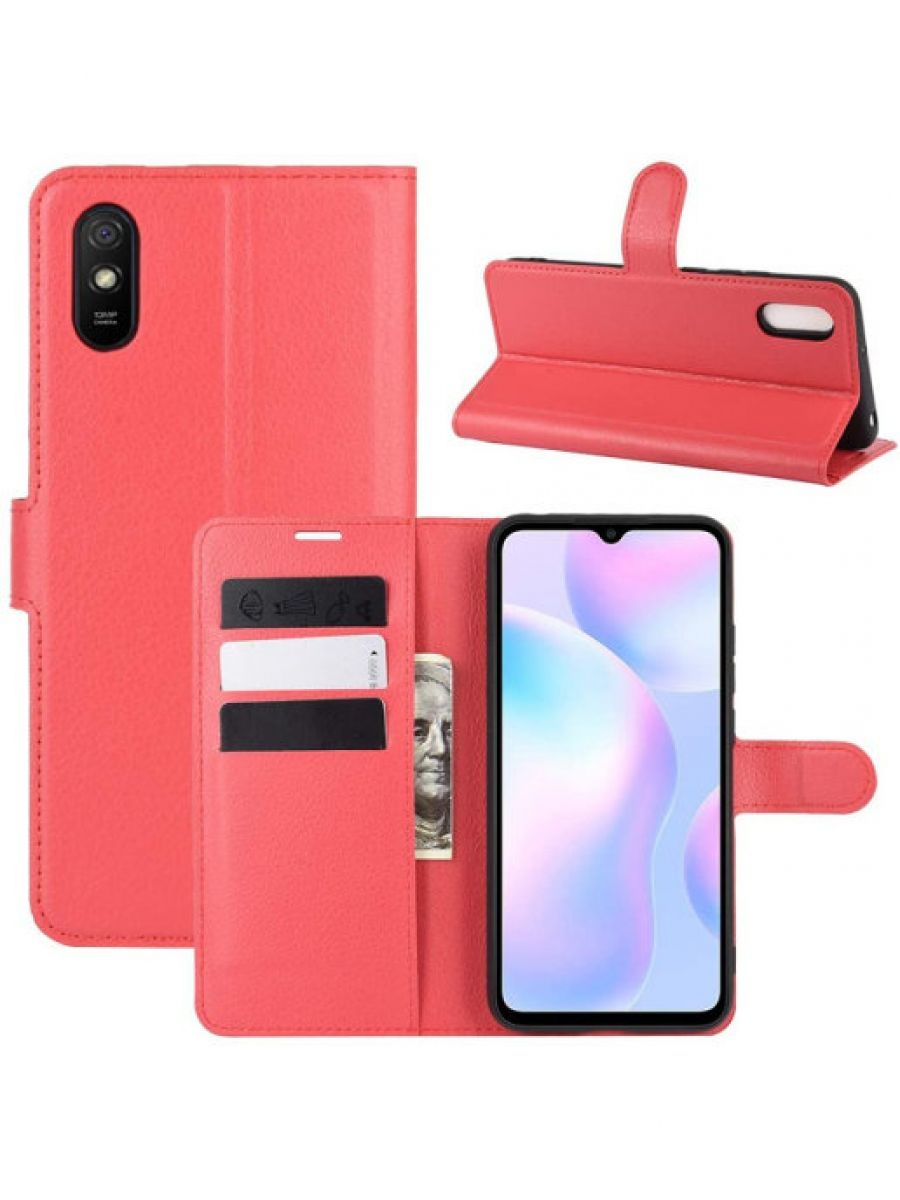 

Чехол Wallet для смартфона Xiaomi Redmi 9A красный