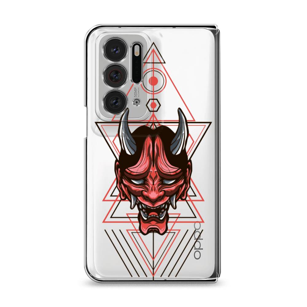 

Чехол на Oppo Find N "Hanya Oni mask", Серый;красный;черный, 259650-4
