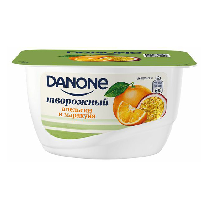

Творожок Danone апельсин-маракуйя 3,6% БЗМЖ 130 г