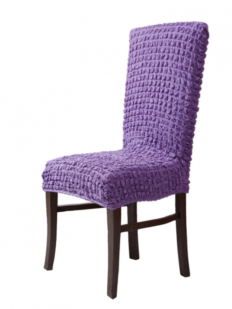 фото Чехол на стул без оборки venera, цвет сиреневый, 1 предмет