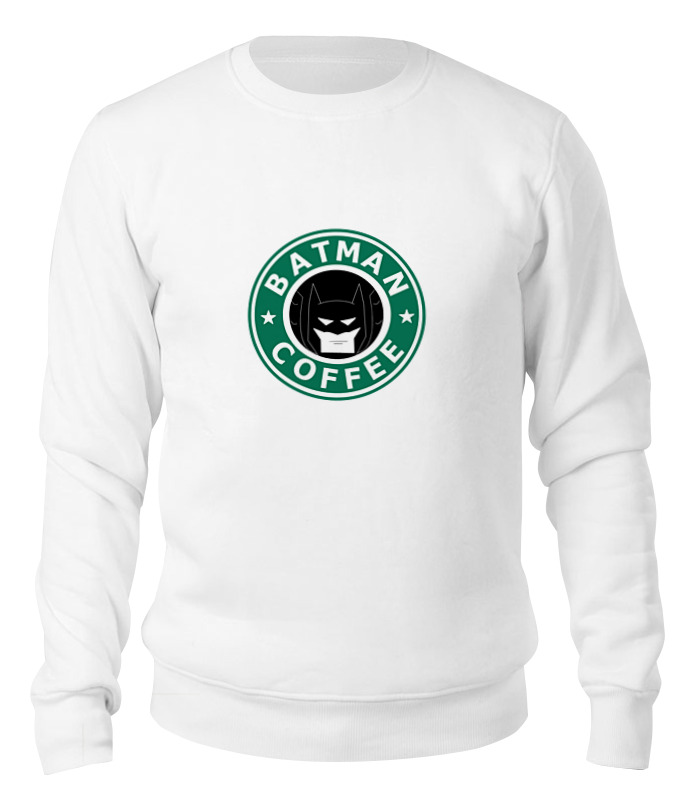 

Свитшот унисекс Printio Batman coffee белый S, Batman coffee