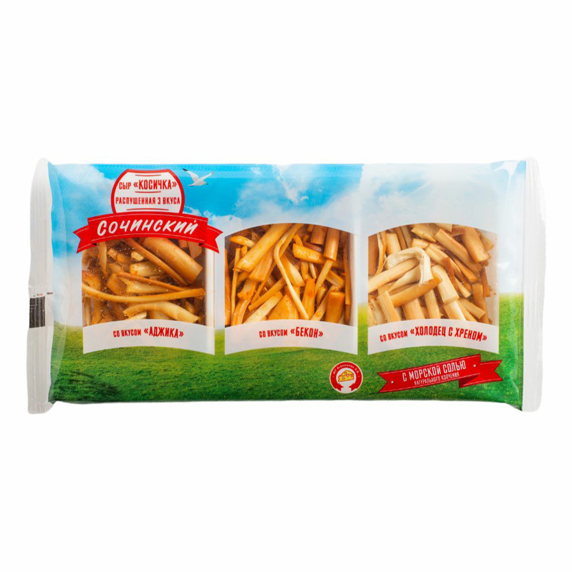 

Сырная тарелка Сочинский Косичка распущенная 3 вкуса 40% 70 г
