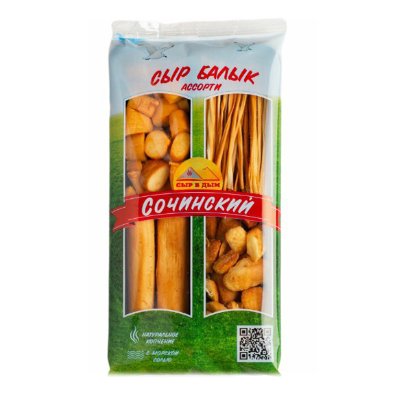 

Сырная тарелка Сочинский Балык копченый Ассорти 40% 100 г