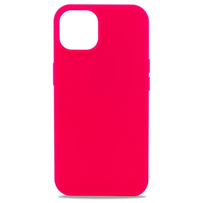 

Чехол силиконовый для Apple iPhone 14 ярко-розовый
