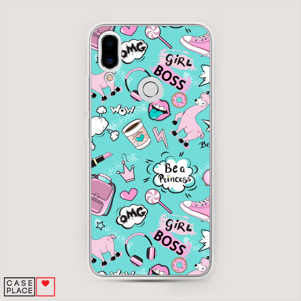 

Чехол Awog на Meizu Note 9 "Стильная лама", Голубой;белый;розовый, 73350-1