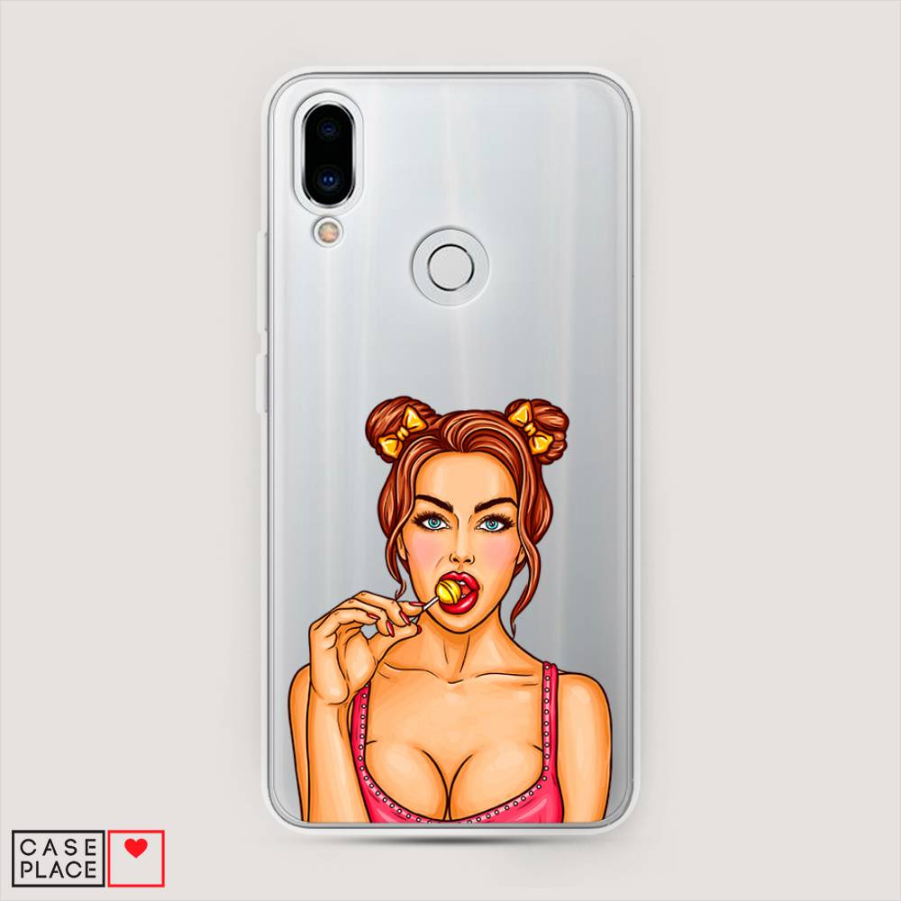 

Чехол Awog на Meizu Note 9 "Вкусный леденец", Бежевый;коричневый;розовый