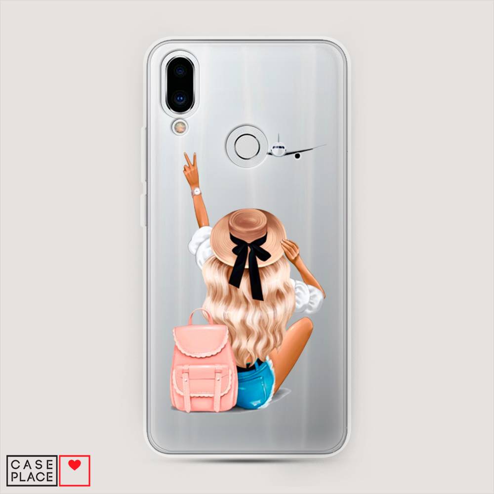 

Чехол Awog на Meizu Note 9 "Автостопом самолетом", Бежевый;розовый;голубой, 73350-7