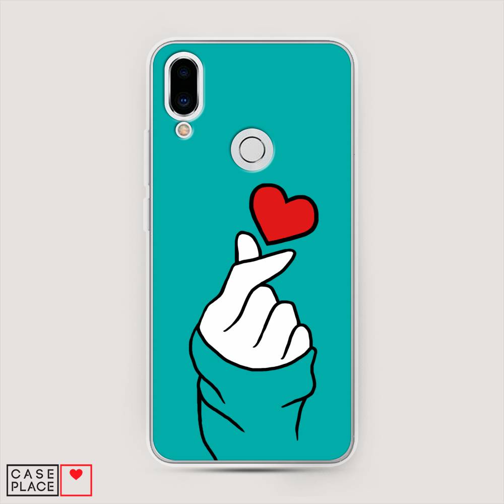 

Чехол Awog на Meizu Note 9 "Маленькое сердечко", Голубой;белый;красный, 73350-7