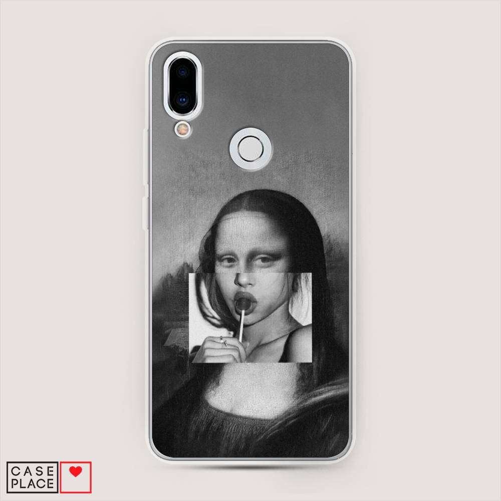 

Чехол Awog на Meizu Note 9 "Mona Lisa sucking lollipop", Серый, 73350-9