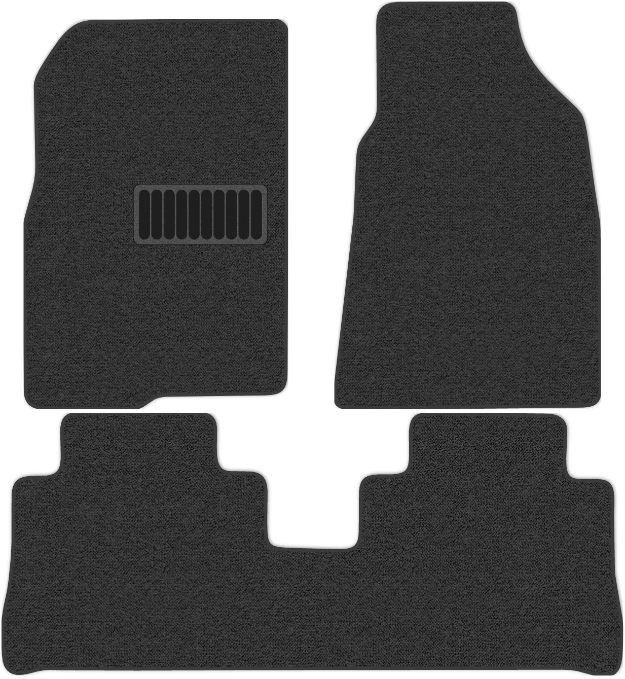фото Коврики в салон комфорт для chevrolet captiva 1 2006 - 2011, 3 шт. темно-серый, текстиль allmone
