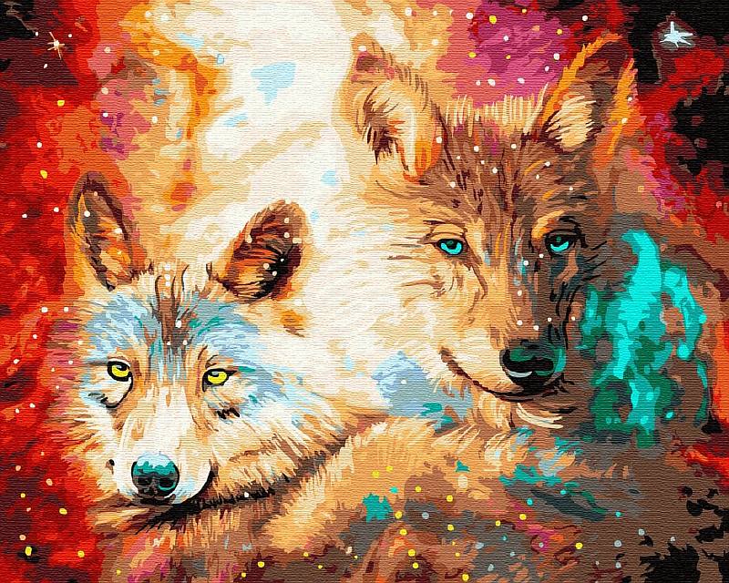 Картина по номерам ВанГогВоМне Созвездие волков