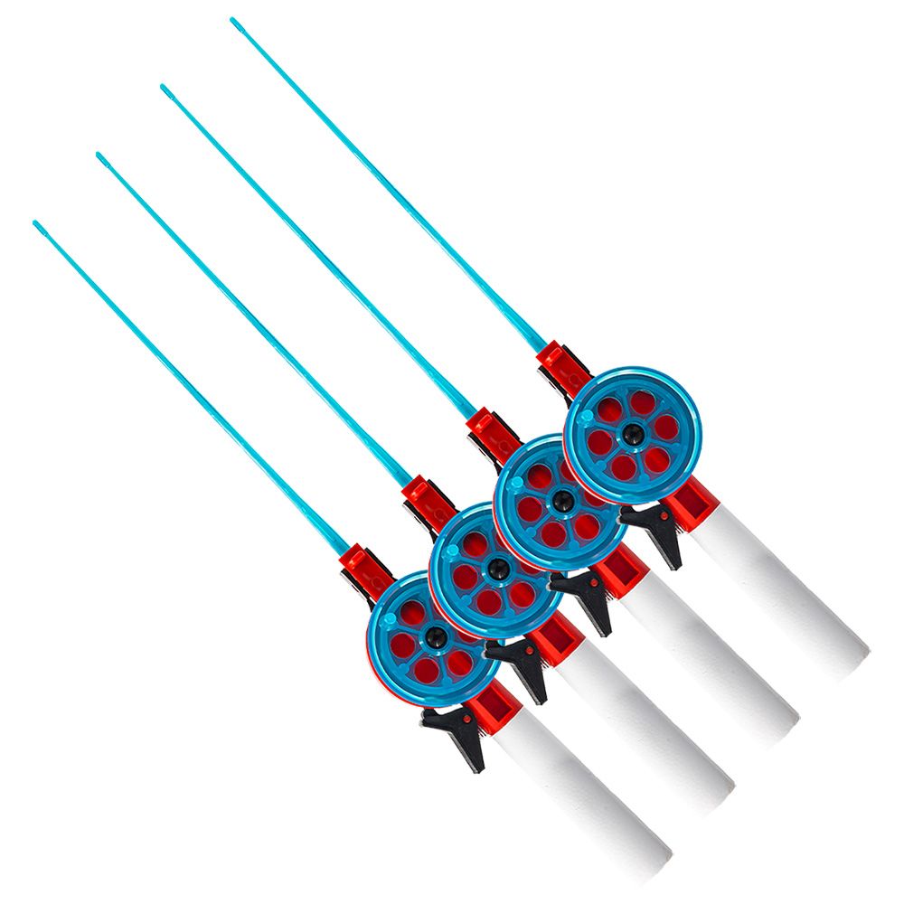 Удочка зимняя 4шт WestMan 55 АБС/ПК СР ручка пенопласт 10.5 см, хлыст 20 см Синий/красн