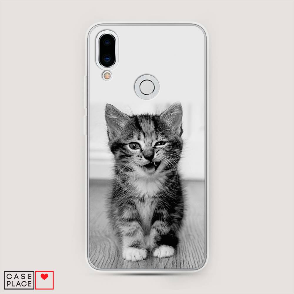 

Чехол Awog на Meizu Note 9 "Подмигивающий котенок", Черный;серый, 73350-1