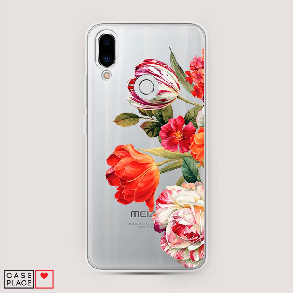 

Чехол Awog на Meizu Note 9 "Весенний букет", Красный;розовый;зеленый, 73350-8
