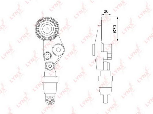 

Натяжитель / приводной SSANGYONG Actyon I 2.0D 05> / Kyron 2.0D-2.7D 05> / Rexton 2.7D 04