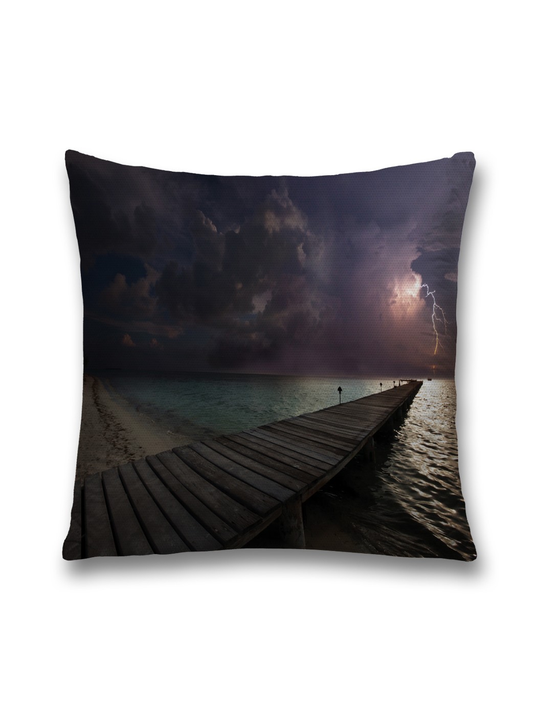 

Наволочка JoyArty декоративная "Молния в конце моста" на молнии, 45x45 см, Белый